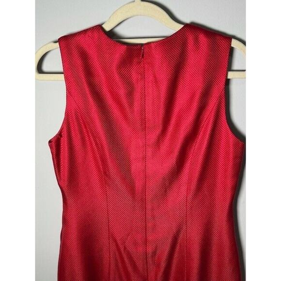 Talbots Two Piece Sheath Dress Suit Blazer Jacket Silk Wool Blend Coral Size 2P - Picture 9 of 13